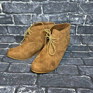 Suede Wedge Bootie